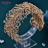 Rhinestone Bridal Headbands Alloy Leaf Wedding Tiara Bride Wedding Hair Accessories Jewelry for Women Headpiece HP386