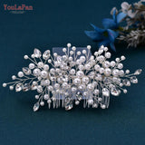 HP42 Pearls Woman Comb Wedding Headwear for Party Bride Hair Accessories Bridal Headpiece Bridesmaids Hair Clip