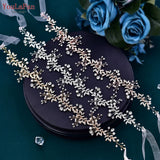 Crystal Wedding Headpiece Shiny Rhinestone Bridal Headband Bridesmaid Alloy Leaf Tiara Woman Wedding Hair Accessories