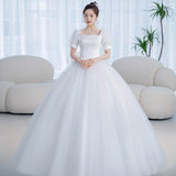 New Satin Wedding Dress Vintage Court Style Princess Bridal Dress Simple Beading Wedding Gown Vestidos De Novia Custom Made