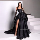 Sweetheart Neck Simple A-Line Wedding Dresses Sleeveless Sweep Train Evening Prom Gowns Vestido De Noiva