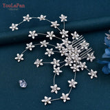 HP502 Flower Wedding Combs Woman Hair Accessories for Party Bride Hair Ornaments Jewelry Bridal Headpiece with Comb