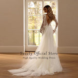 Detachable 2 In 1 Wedding Dress Embroidered Lace On Net With Train O-neck Sleeveless Vintage Bride Gowns Vestido De Novia