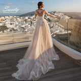 Detachable 2 In 1 Wedding Dress Embroidered Lace On Net With Train O-neck Fullsleeve Vintage Bride Gowns Vestido De Novia