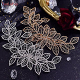 Hollow Leaf Headband for Woman Rhinestone Bridal Headpiece Wedding Hair Accessories Bridesmaid Bride Headdress HP256A