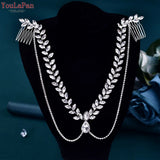 Woman Headband with Comb Forehead Head Chain Bridal Tiara Wedding Hair Accessories Pageant Hair Ornament Headwear HP524