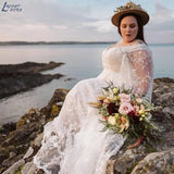 Size Beach Wedding Dress Boho Bat Wings Bridal Dresses For Women 2023 Vestido De Novia Wedding Party Gown For Bride Elegant