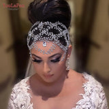 HP471 Rhinestone Forehead Headband Fashion Crystal Bridal Headpiece Party Wedding Hair Accessories Bride Tiara Headwear