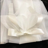 Made Simple White Wedding Veils For Women Wedding Two Layers Ivory Short Tulle Bridal Veil with Bow Wedding Accessories