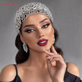 Rhinestone Bridal Headbands Alloy Leaf Wedding Tiara Bride Wedding Hair Accessories Jewelry for Women Headpiece HP386