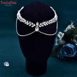 Bridal Tiara Woman Forehead Headband with Comb Wedding Hair Accessories Shiny Rhinestone Diadema Bride Headwear HP524