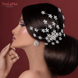HP502 Flower Wedding Combs Woman Hair Accessories for Party Bride Hair Ornaments Jewelry Bridal Headpiece with Comb