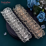 Rhinestone Bridal Headbands Alloy Leaf Wedding Tiara Bride Wedding Hair Accessories Jewelry for Women Headpiece HP386