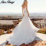 Sexy Off The Shoulder Wedding Dress Mermaid For Women Lace Appliques Bride Gown Sweetheart Lace Up Vestidos De Noiva