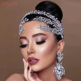 HP496 Rhinestone Bridal Headband Woman Headpiece Wedding Hair Accessories Bride Tiara Pageant Headdresses Wedding Tiara