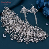 HP240 Shiny Crystal Wedding Headpieces Bridal Floral Hair Accessories Alloy Flower Bridal Headbands Rhinestone Crowns