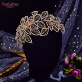 HP256A Rhinestones Bridal Headpiece for Wedding Leaf Headband Hair Accessories Bridesmaid Headdresses Bride Headdress