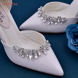 HX39 2pcs Rhinestones High Heel Buckle Decoration Women Bride Shoes Clips Charm Wedding Shoes Buckle Shoe Crystal Clip