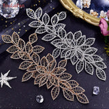 Hollow Leaf Headband for Woman Rhinestone Bridal Headpiece Wedding Hair Accessories Bridesmaid Bride Headdress HP256A