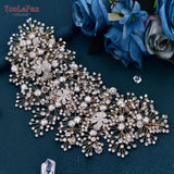 HP240 Shiny Crystal Wedding Headpieces Bridal Floral Hair Accessories Alloy Flower Bridal Headbands Rhinestone Crowns