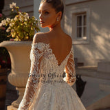 Wedding Dress Embroidered Lace On Net With Princess Ball Gown Elegant O-neck Sleeveless Bride Dress Lace Up Vestido De No