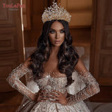 HP193P-C Trendy Bridal Hair Hoop Colorful Rhinestone Wedding Crown Handmade Bride Tiara Hair Accessories Woman Headband