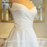 Satin Sweetheart Boho Wedding Dress 2023 Vestidos Civil Pleats Bridal Gown Custom Made trouwjurk Robe de mariee