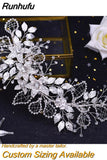 HP243 Full Rhinestone Headband for Women Bridal Headpiece Wide Hair Band Handmade Headwear Wedding Hair Accessories
