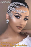 HP498 Crystal Bridal Headpiece with Comb Rhinestone Headwear Wedding Hair Accessories Bride Headdress Hair Jewelry
