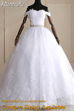 Train Ball Gown Belted Wedding Dresses 2023 Bridal Dress Off Shoulder Vestidos De Novia Robe De Mariee
