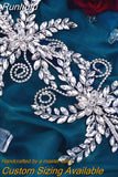 HP443 Bridal Headpiece Flower Bride Crown Wedding Hair Accessories Crystal Bridal Headdress for Pageant Party Headwear