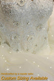 Quality See Through Sexy Strapless Lace Up Wedding Dresses 2023 Ball Gowns Vestidos De Novia Plus Size Customized Dress