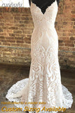 Lace Mermaid Wedding Dresses 2023 Sleeveless Spaghetti Straps Wedding Bridal Gowns Vestidos De Novia Custom Made
