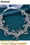 Crystal Wedding Headpiece Shiny Rhinestone Bridal Headband Bridesmaid Alloy Leaf Tiara Woman Wedding Hair Accessories