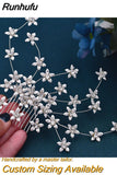 HP502 Flower Wedding Combs Woman Hair Accessories for Party Bride Hair Ornaments Jewelry Bridal Headpiece with Comb