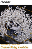 Luxury Headpiece for Bride Rhinestone Crown Wedding Tiaras Bridal Hair Accessories Women Tiara Pageant Headband HP385
