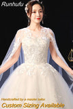 Dress 2023 New Elelgant Court Train Lace Embroidery Princess Vintage Wedding Dresse Plus Szie Wedding Gowns