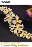 Alloy Rhinestone Headband Wedding Head Piece Flower Bridal Hair Accessories Hair Comb Silver Hair Clips Headwear HP301