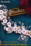 Woman Hair Comb Bridal Headdresses Wedding Hair Accessories Bride Tiara Hair Clip Pageant Headwear for Party HP523