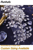 HP420 Luxury Bridal Tiara Wedding Headband Rhinestone Wedding Hair Accessories Handmade Bride Headpiece Head Jewelry