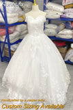 Embroidery Wedding Dress 2023 New Arrival Short Cap Sleeves Sweep Train Lace Wedding Gowns China Vestido De Noiva
