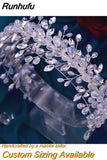 HP240 Shiny Crystal Wedding Headpieces Bridal Floral Hair Accessories Alloy Flower Bridal Headbands Rhinestone Crowns