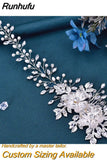 HP511 Alloy Flower Wedding Headband Bridal Hair Accessories Rhinestone Woman Headpiece with Comb Bride Headwear Jewelry