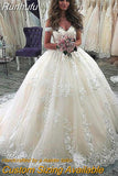 Luxury New Off Shoulder Lace Ball Gown Wedding Dress 2023 vestido de noiva robe de mariee vestidos de festa Bride Dress