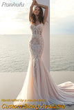 Mermaid Wedding Dress 2023 Women's Elegant Strap Applique Lace Bridal Dress Bohemian Sweetheart Robe De Mariée Vestido
