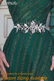 SH299 Shiny Leaf Belts for Bride Woman Dresses Sash Waist Jewelry Wedding Accessories Bridal Belt with Organza Ribbon