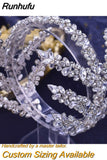 Luxury Wedding Headband Bride Tiara Hair Accessory Handmade Women Headpieces for Party Queen Bridal Crown Jewelry HP425