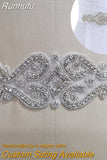 Cheap Bridal Belt Diamond Wedding Dress Belts With Sliver Crystals Rhinestones For Dress Accessories