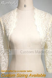 Long Sleeves Bride Bolero Women Lace Wedding Accessories Chaquetas Para Mujer Elegant Cape Femme Jacket Party Wraps Novia
