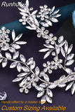 HP499 Crystal Flower Bridal Comb Rhinestone Wedding Hair Accessories Bride Tiara and Headdress Pageant Hair Jewelry
